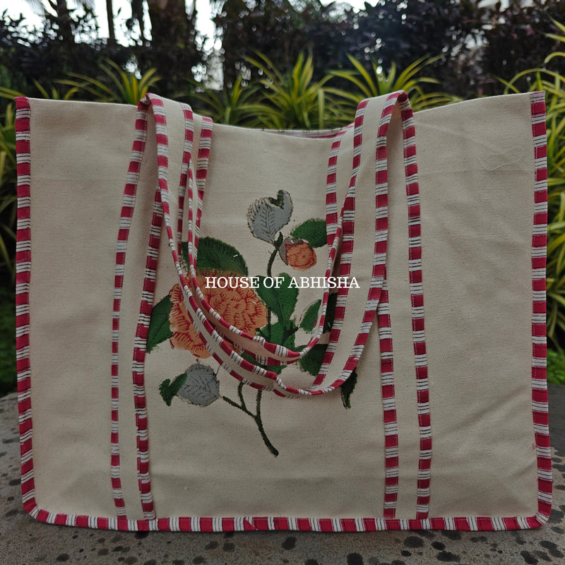 Gulmohar Canvas Cotton Tote Bag