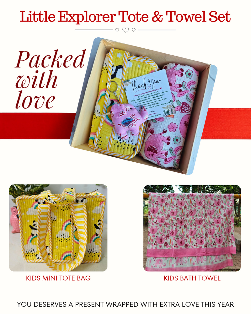 Little Explorer Tote & Towel Set