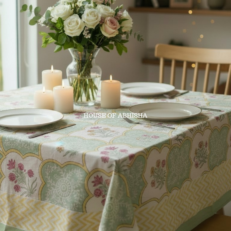Bageecha Handblock Printed South Cotton Table Cover