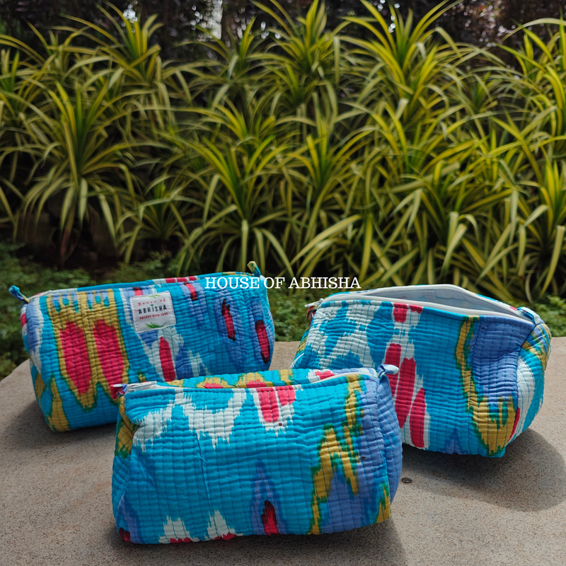 Tarang Quilted Utility Pouches - Set of 3