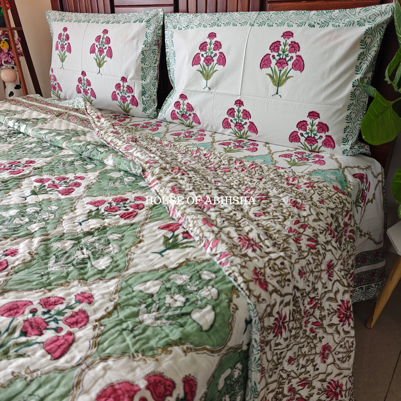 The Bagh Reversible Organic Mulmul Cotton Quilt