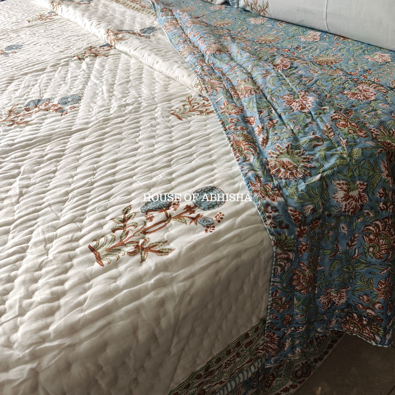 Aprajita Reversible Organic Mulmul Cotton Quilt