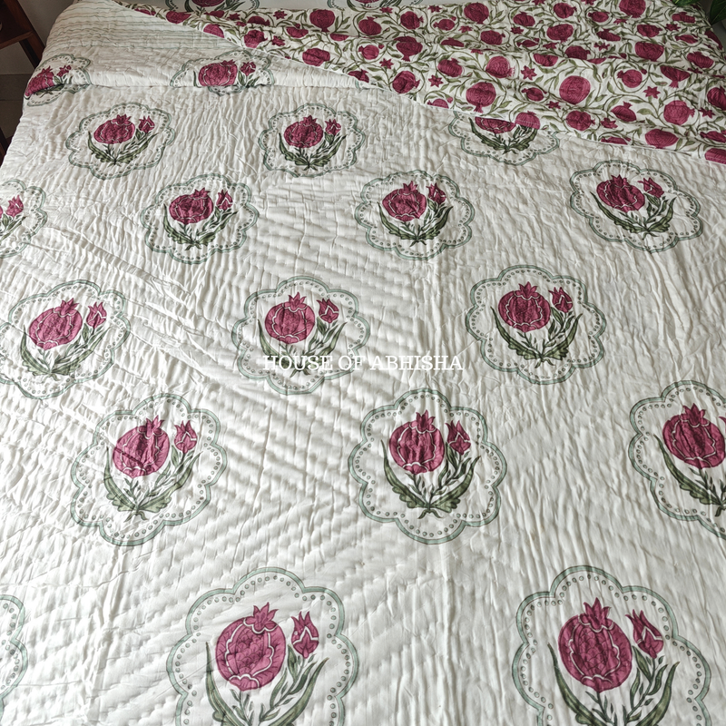 Gulshan Reversible Organic Mulmul Cotton Quilt