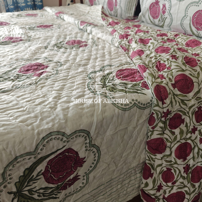 Gulshan Reversible Organic Mulmul Cotton Quilt