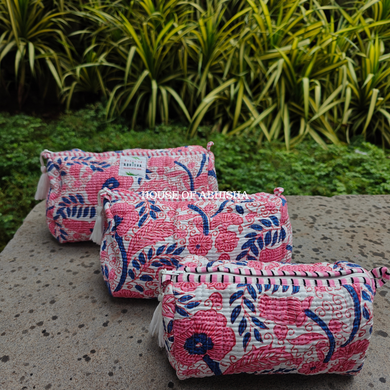 Lush Lore Quilted Utility Pouches - Set of 3
