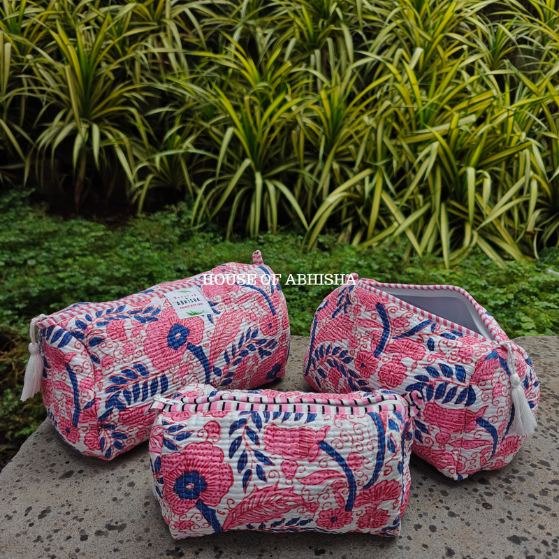 Lush Lore Quilted Utility Pouches - Set of 3