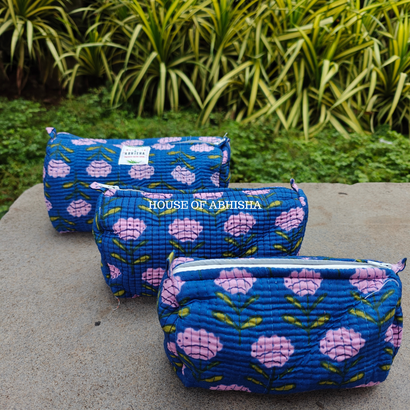 Aurelia Quilted Utility Pouches - Set of 3