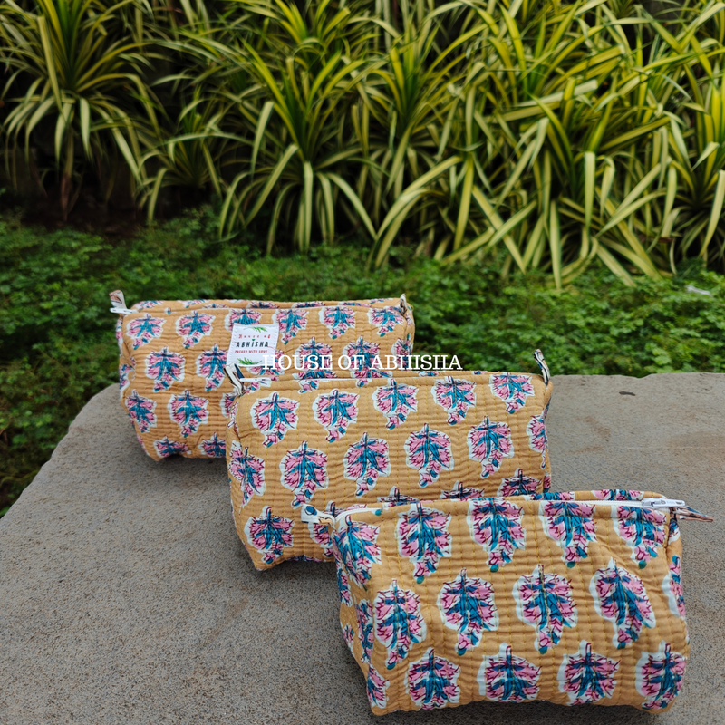 Aroha Ouilted Utility Pouches - Set of 3