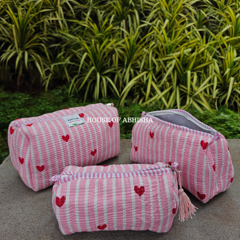Bloomfield Quilted Utility Pouches - Set of 3