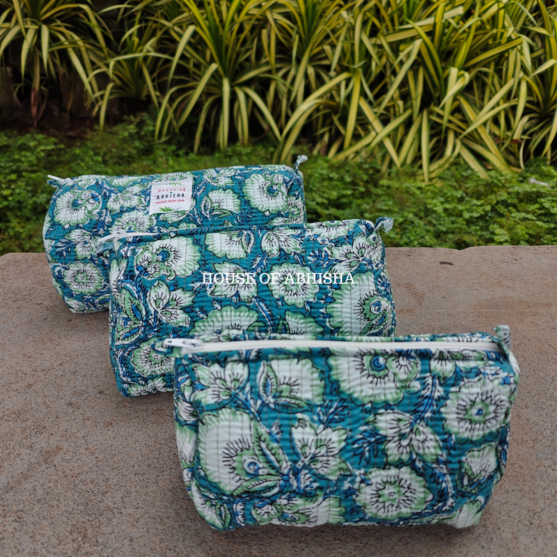 Rangrez Quilted Utility Pouches - Set of 3