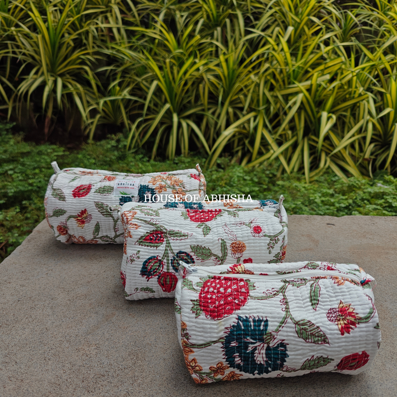 Botanica Quilted Utility Pouches - Set of 3