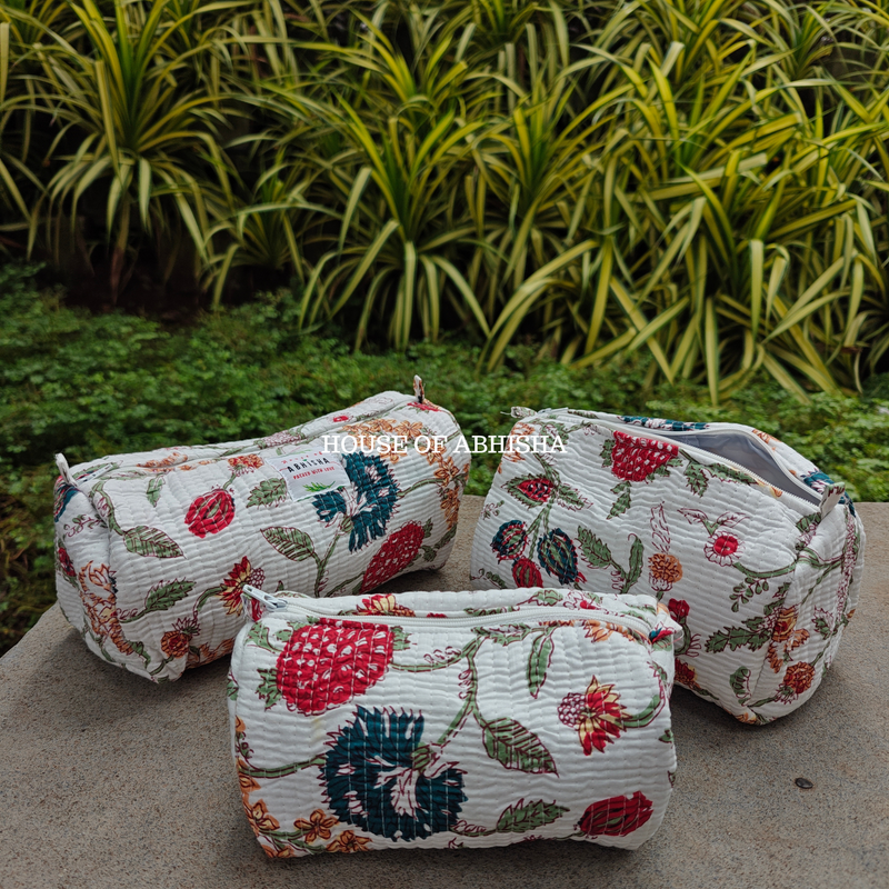 Botanica Quilted Utility Pouches - Set of 3
