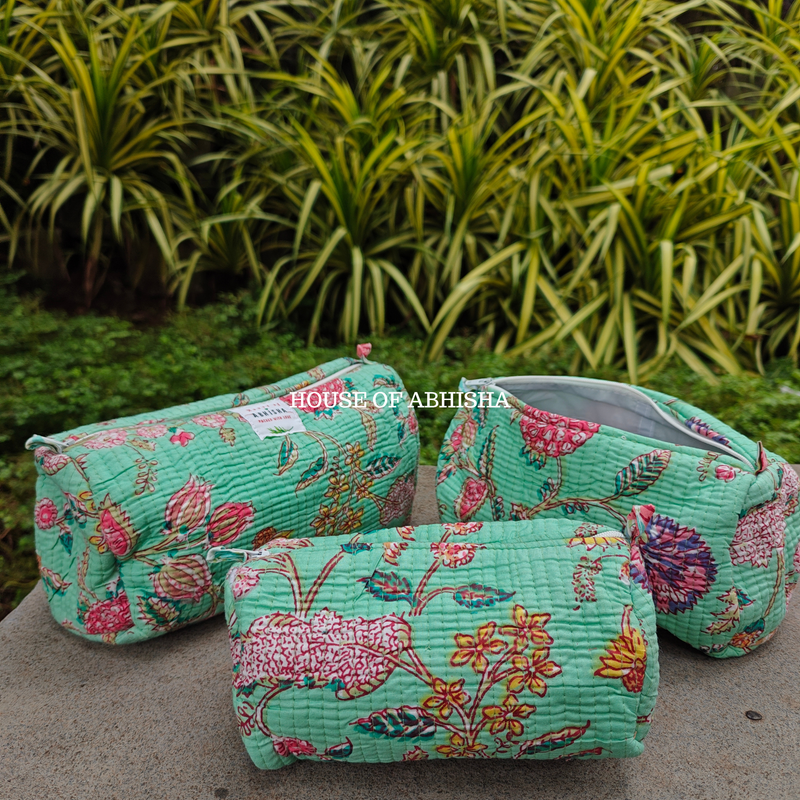 Meher Quilted Utility Pouches - Set of 3