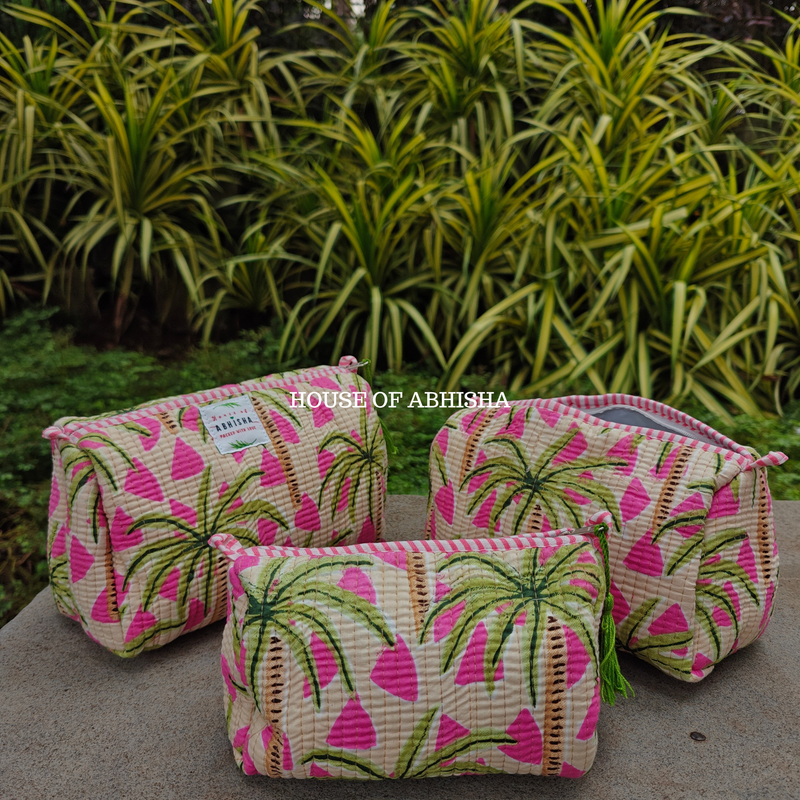 Amaya Quilted Utility Pouches - Set of 3