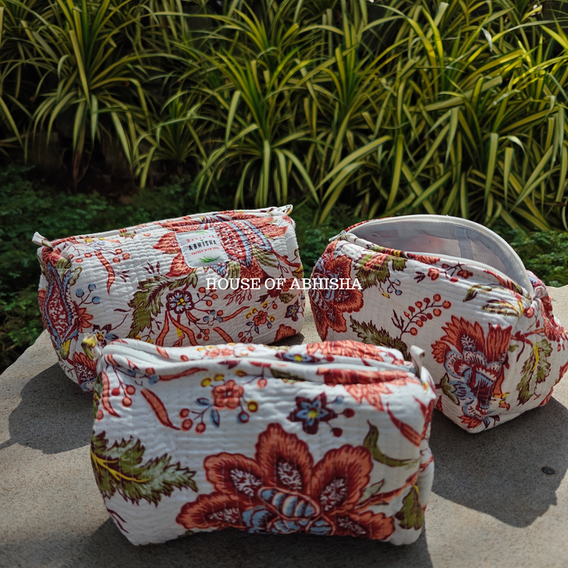 Liora Trio Quilted Utility Pouches - Set of 3