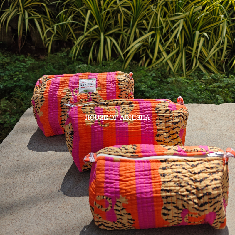 Wild Tales Quilted Utility Pouches - Set of 3