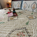 Mughal Bagh Handblock Bedsheet + Quilt Combo Set