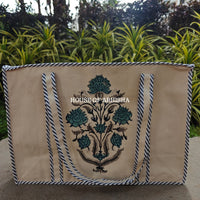 Dahlia Canvas Cotton Tote Bag