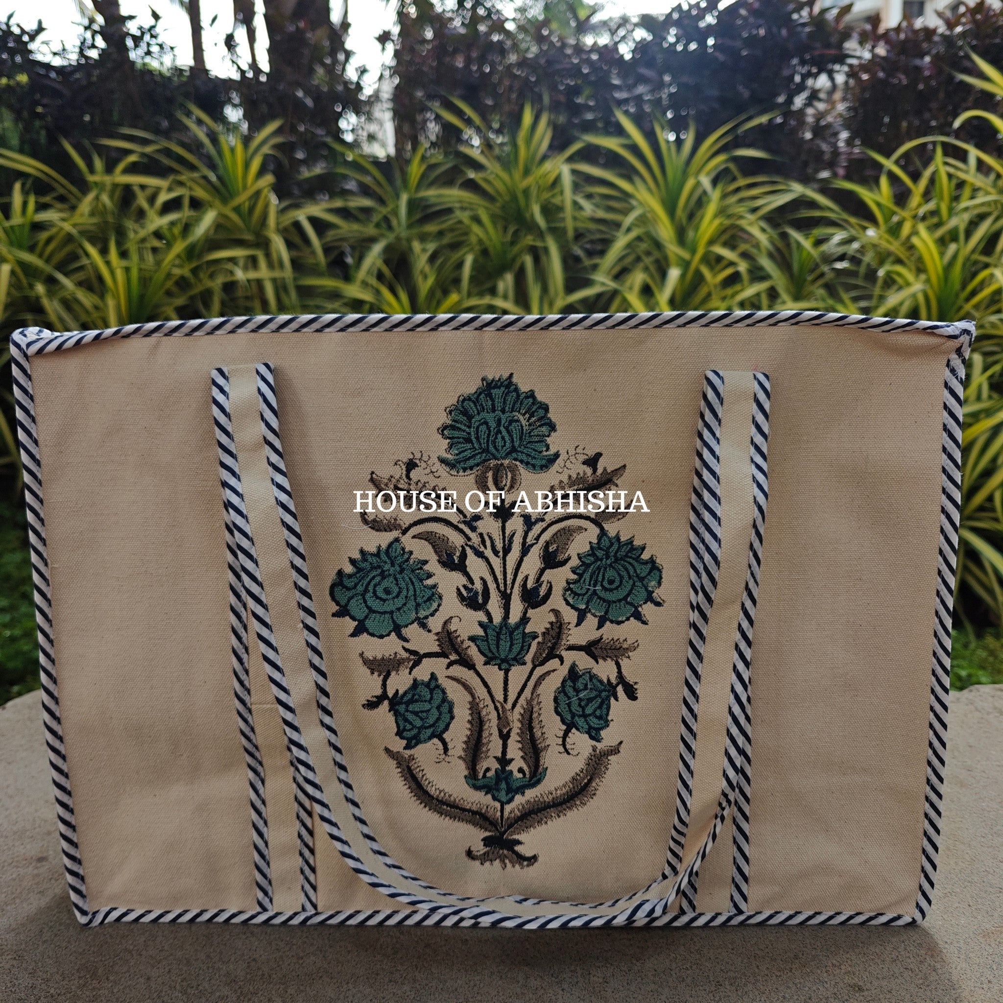 Dahlia Canvas Cotton Tote Bag