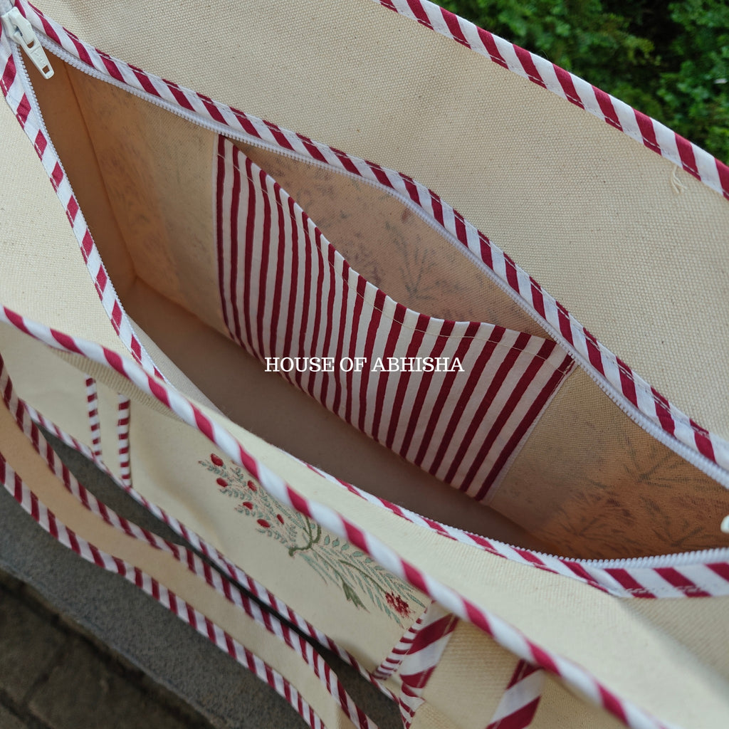 Lily Canvas Cotton Tote Bag