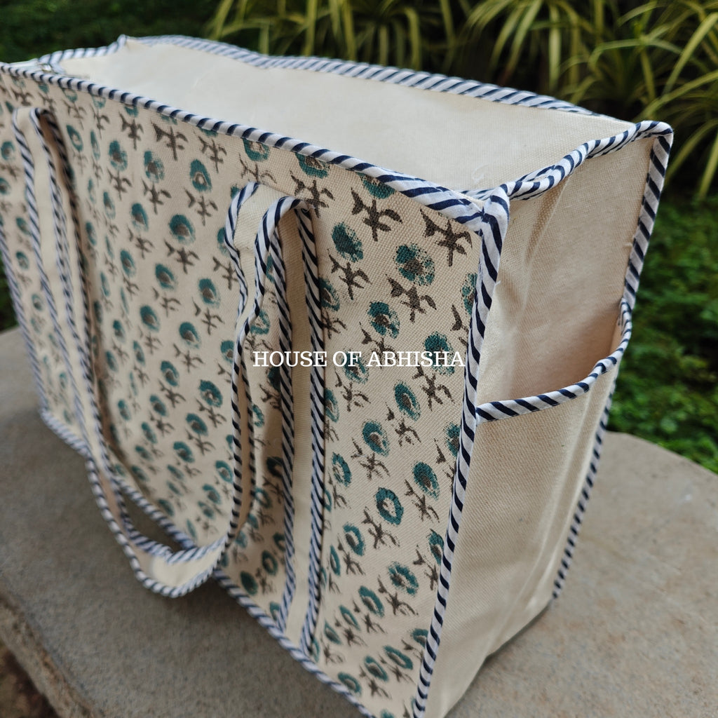 Dahlia Canvas Cotton Tote Bag