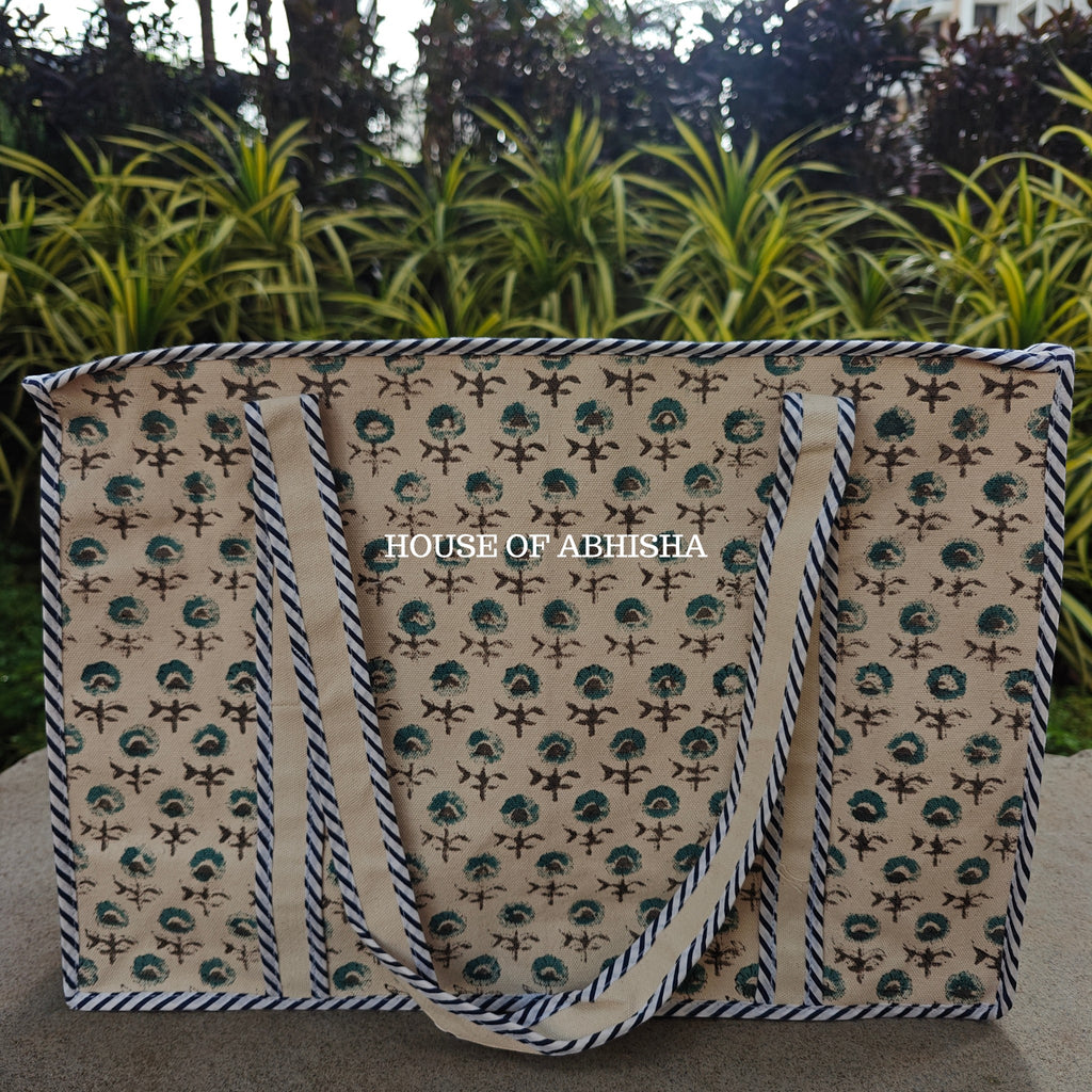 Dahlia Canvas Cotton Tote Bag