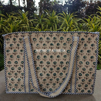 Dahlia Canvas Cotton Tote Bag