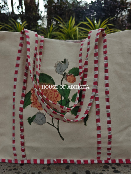 Gulmohar Canvas Cotton Tote Bag