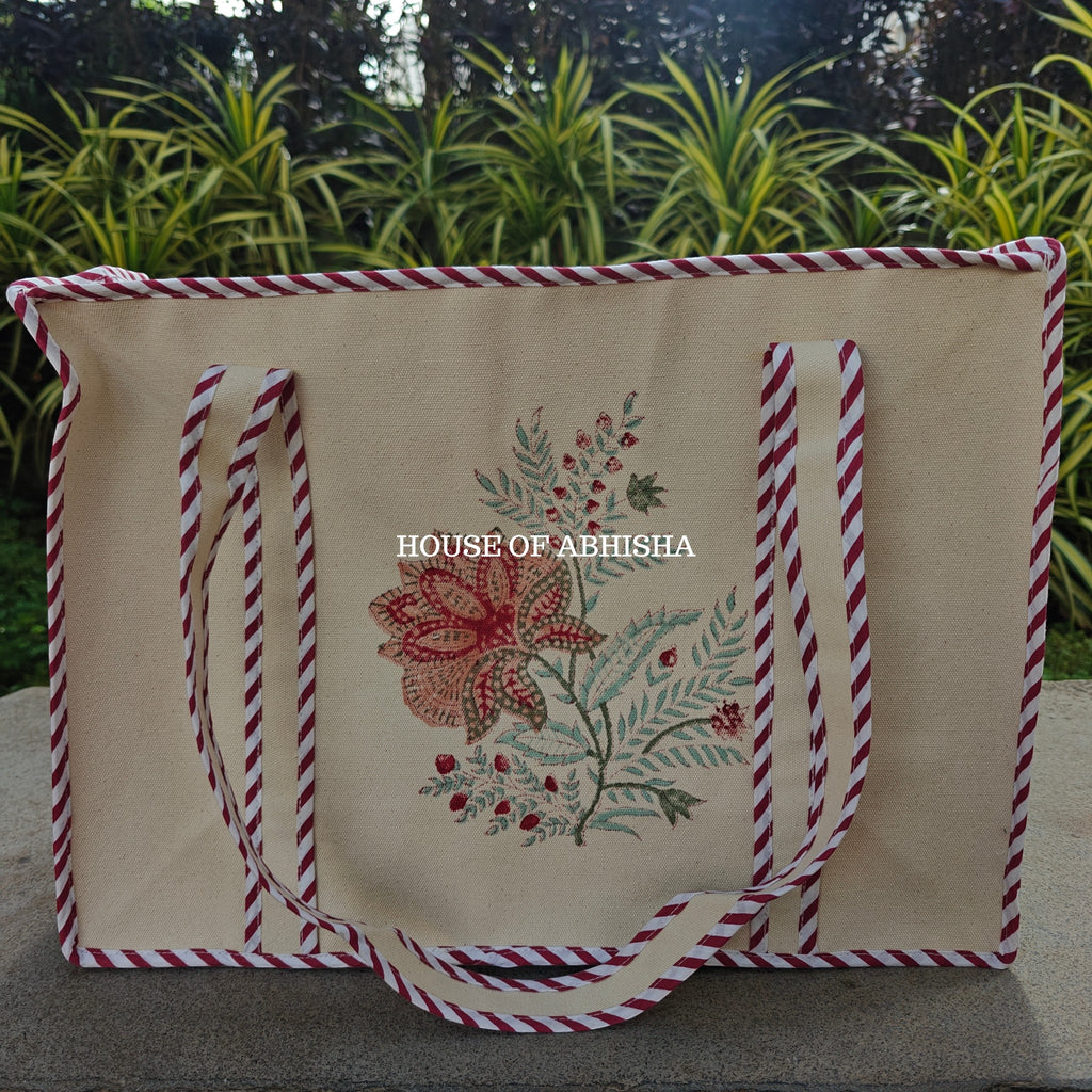 Lily Canvas Cotton Tote Bag