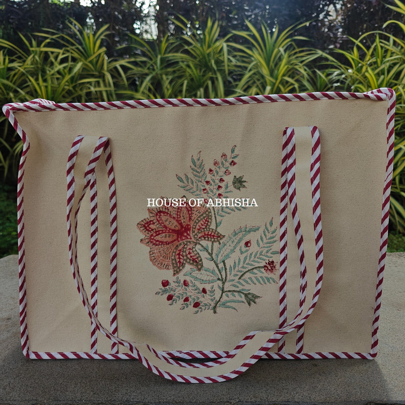 Lily Canvas Cotton Tote Bag