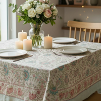 Fulkari Handblock Printed South Cotton Table Cover