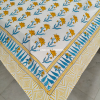 Tulip Bagh Handblock Printed South Cotton Table Cover