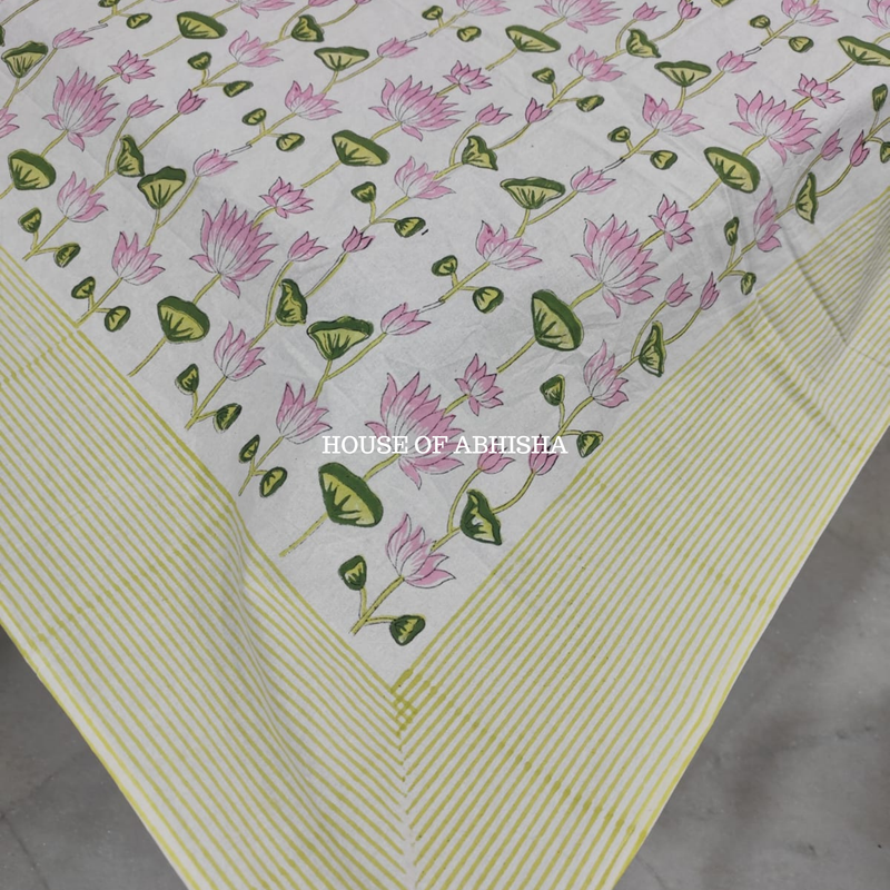 Kamal Handblock Printed South Cotton Table Cover