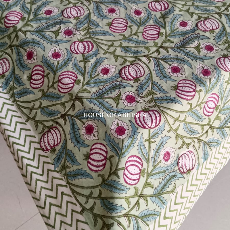 Anar Handblock Printed South Cotton Table Cover