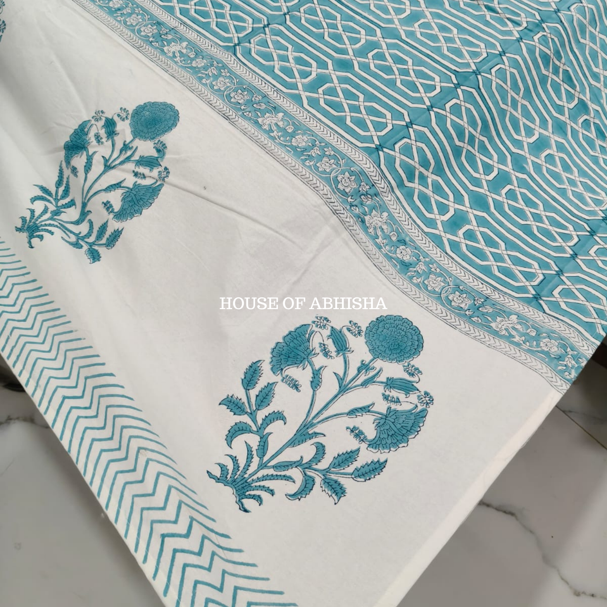 Meadow Handblock Printed South Cotton Table Cover