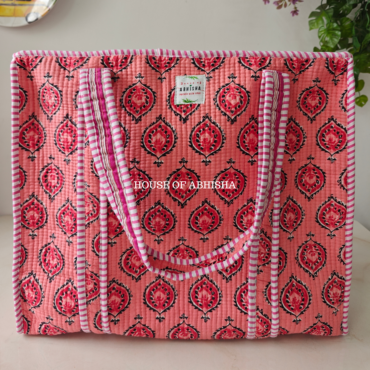 Gulnaar Quilted Cotton Tote Bag