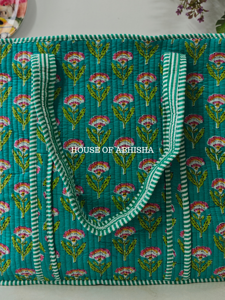Meadow Quilted Cotton Tote Bag