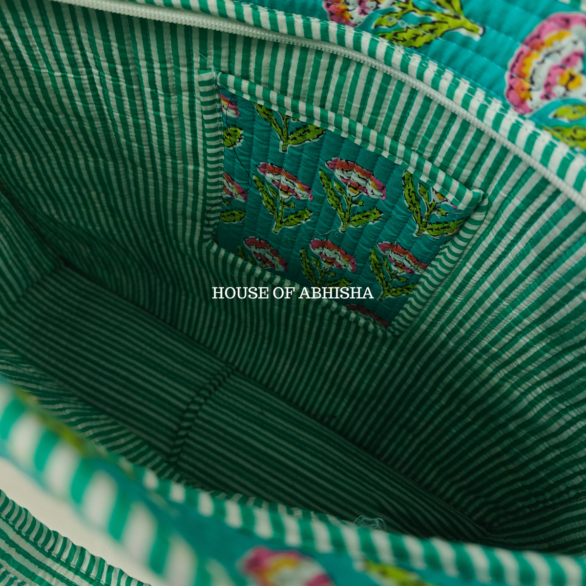 Meadow Quilted Cotton Tote Bag
