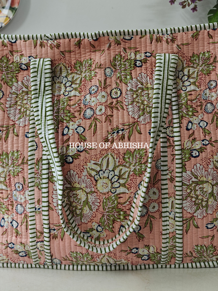 Bela Quilted Cotton Tote Bag