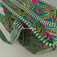 Palm & Bloom Quilted Cotton Tote Bag