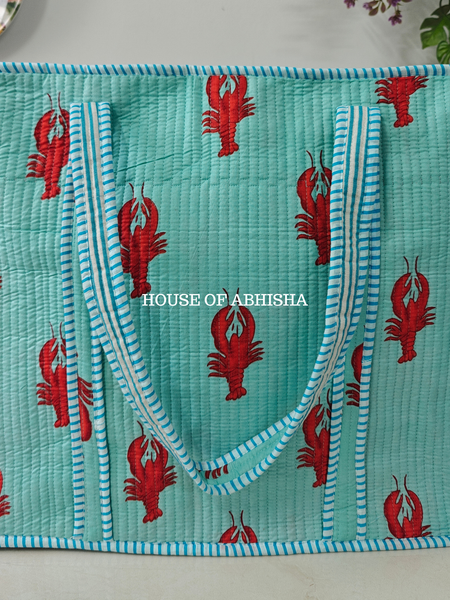 Island Escape Quilted Cotton Tote Bag