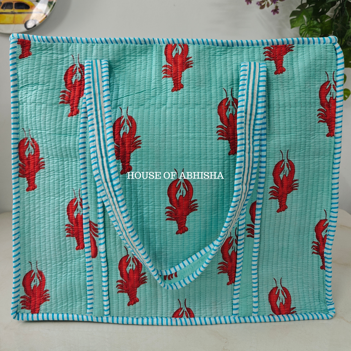 Island Escape Quilted Cotton Tote Bag