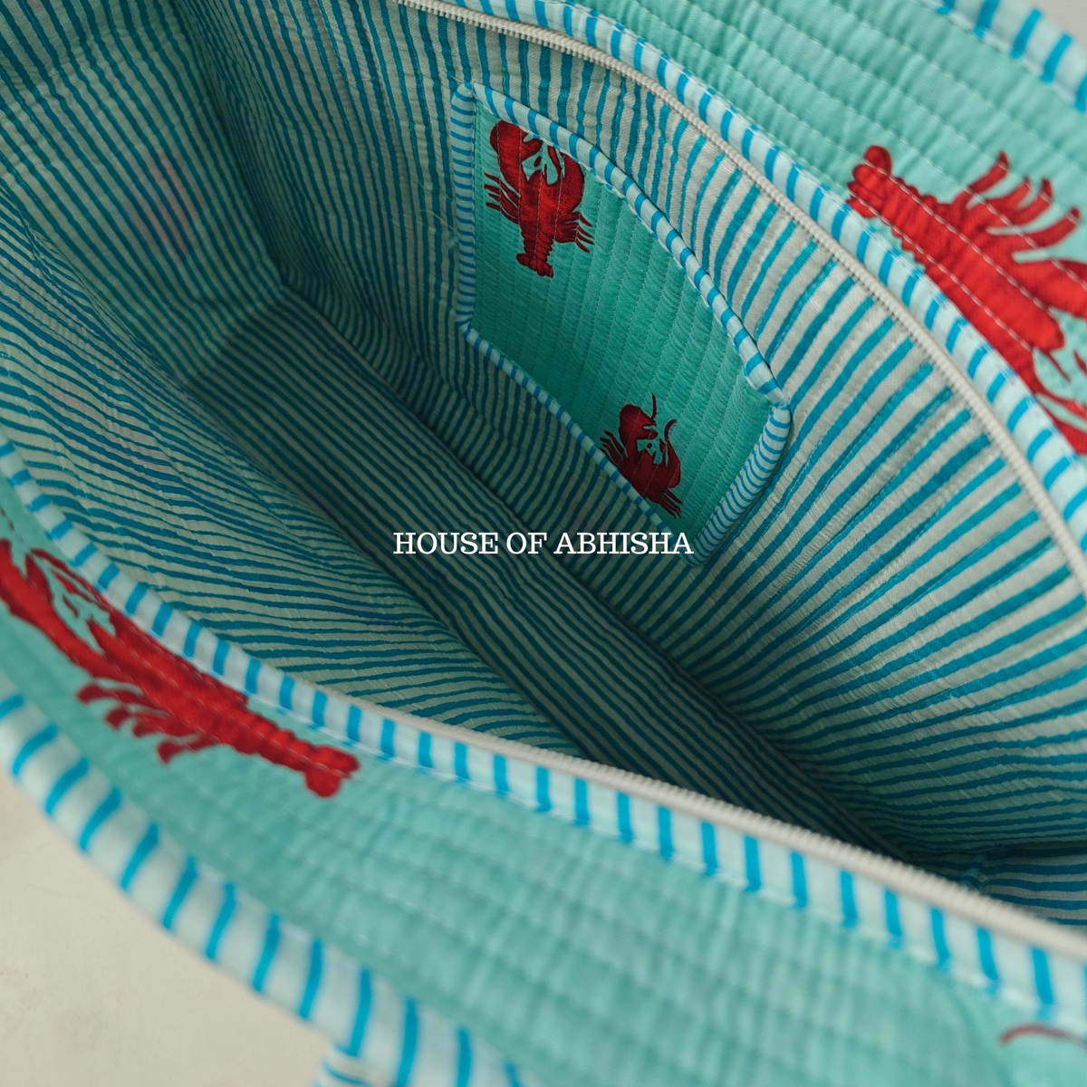Island Escape Quilted Cotton Tote Bag