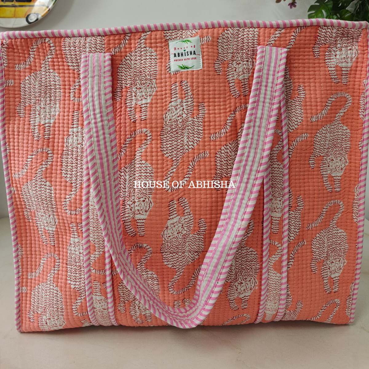 Wild Trails Quilted Cotton Tote Bag
