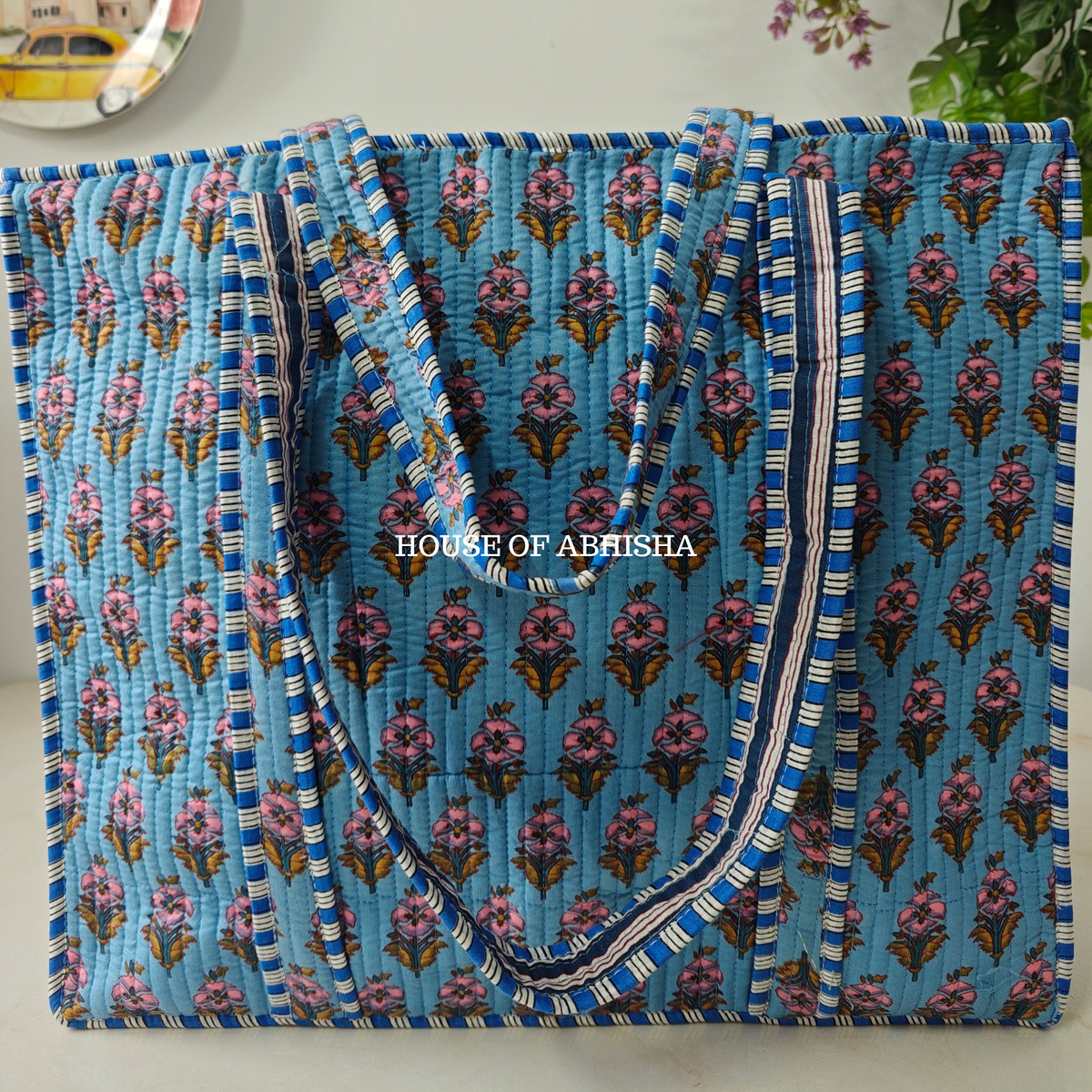 Phool Quilted Cotton Tote Bag