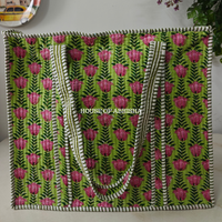 Mogra Quilted Cotton Tote Bag