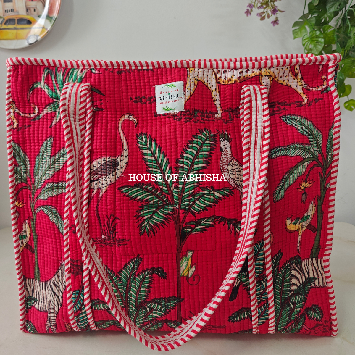 Shikari Quilted Cotton Tote Bag