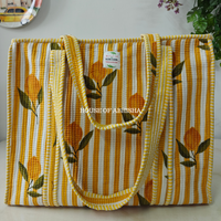 Lemon Rush Quilted Cotton Tote Bag