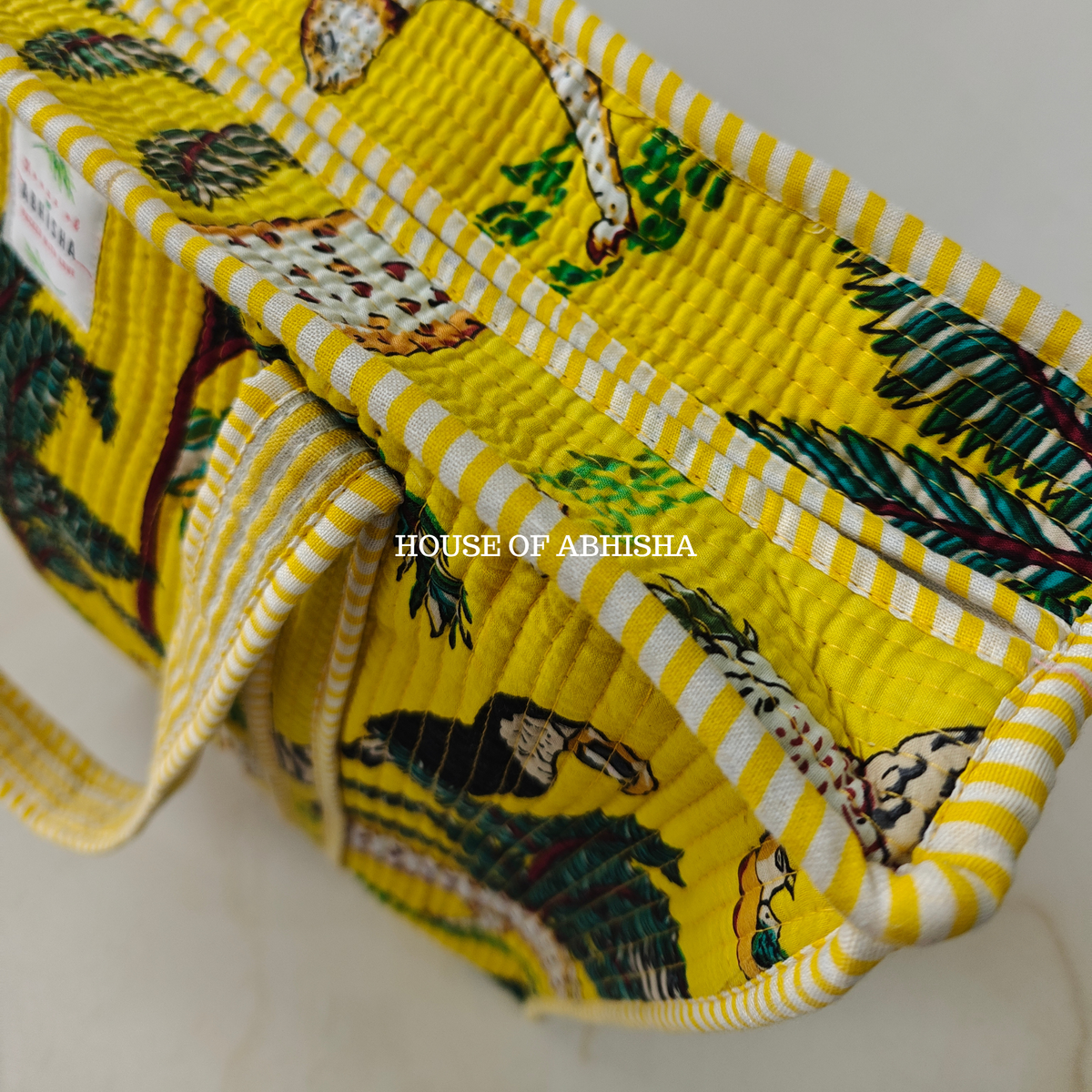 Jungle Mela Quilted Cotton Tote Bag