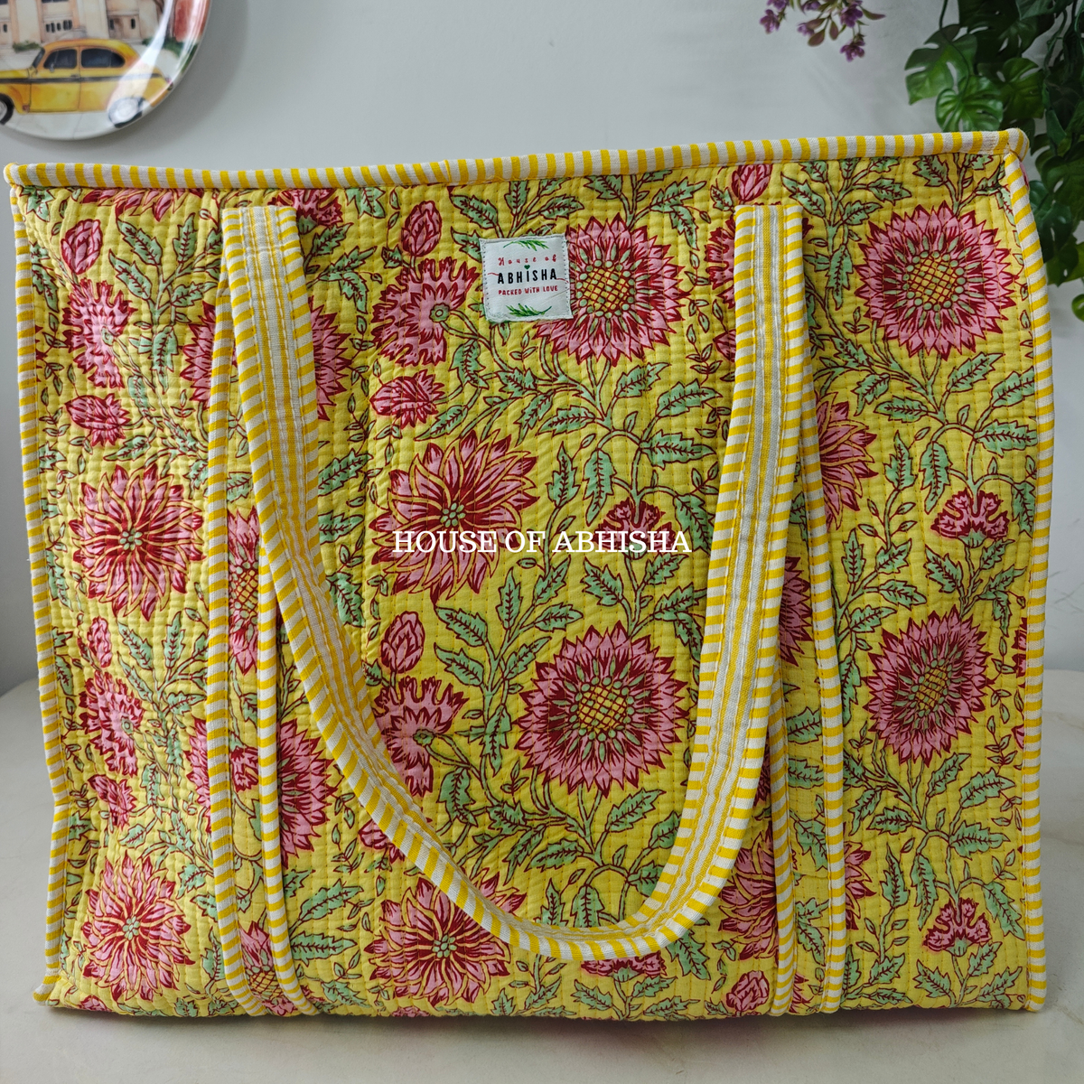 Madhumalti Quilted Cotton Tote Bag